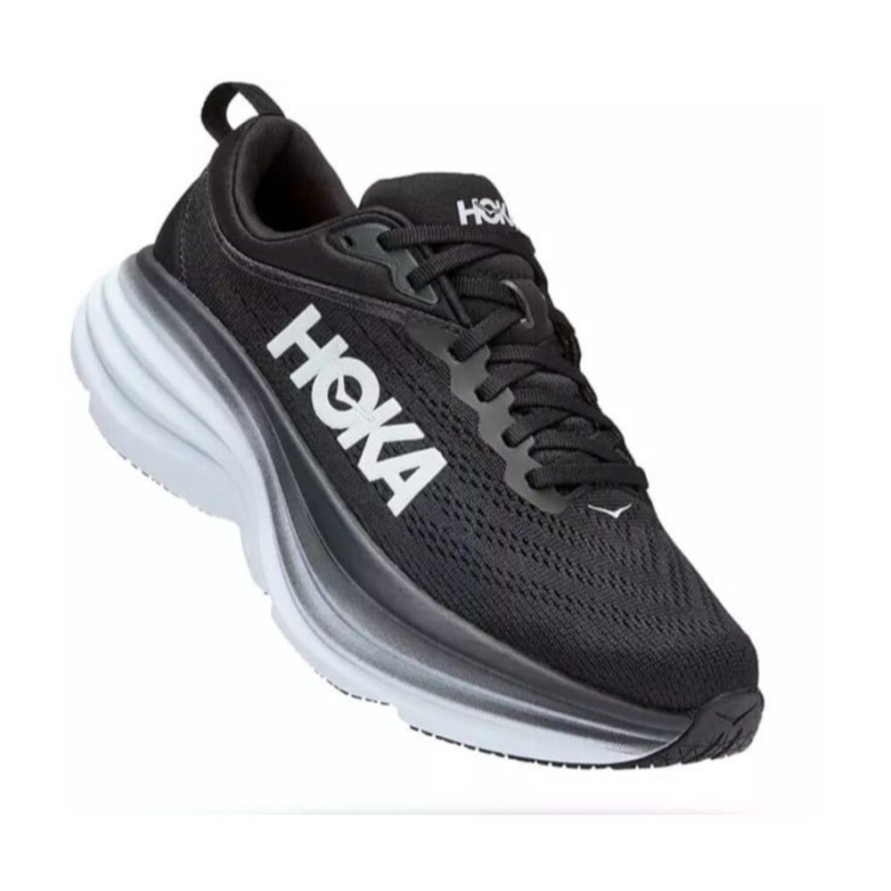 Hoka Women's Bondi 8 Black/White 9 Medium new